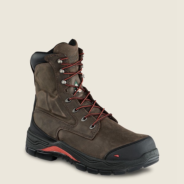 Red Wing Mens Safety Boots - King Toe® Adc - 8-inch Waterproof Csa Metguard Toe - Dark Grey - JAG769